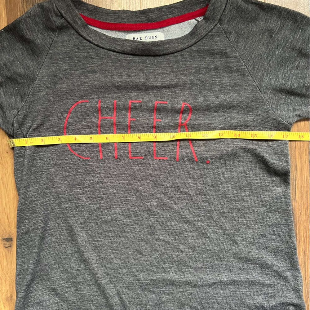 RAE DUNN CHEER holiday Christmas pullover crewneck cozy festive sweater medium - Picture 8 of 9